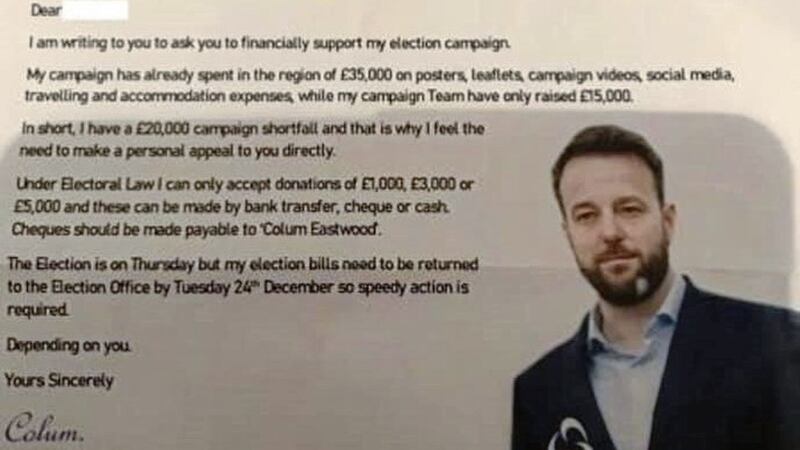 SDLP leader, Colum Eastwood branded the fake letter as &quot;dirty tactics&quot;. 