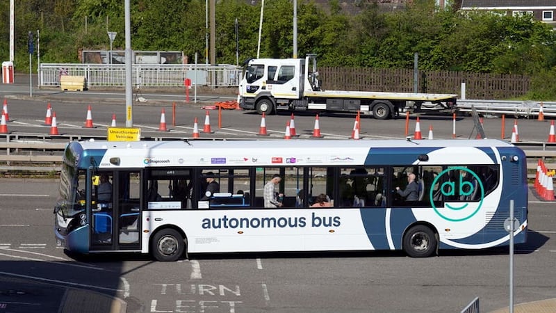 The autonomous bus is operating across the Firth of Forth (Andrew Milligan/PA)
