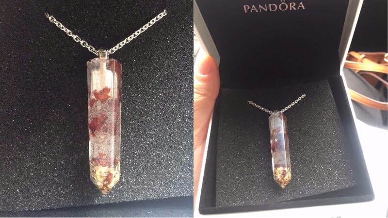 The unique necklace was a gift to his girlfriend of three months.