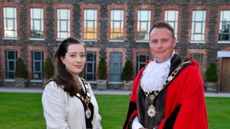 DUP councillor Mark Cooper was appointed Antrim and Newtownabbey mayor on Tuesday, while Sinn Féin's Rosie Kinnear was appointed deputy mayor.