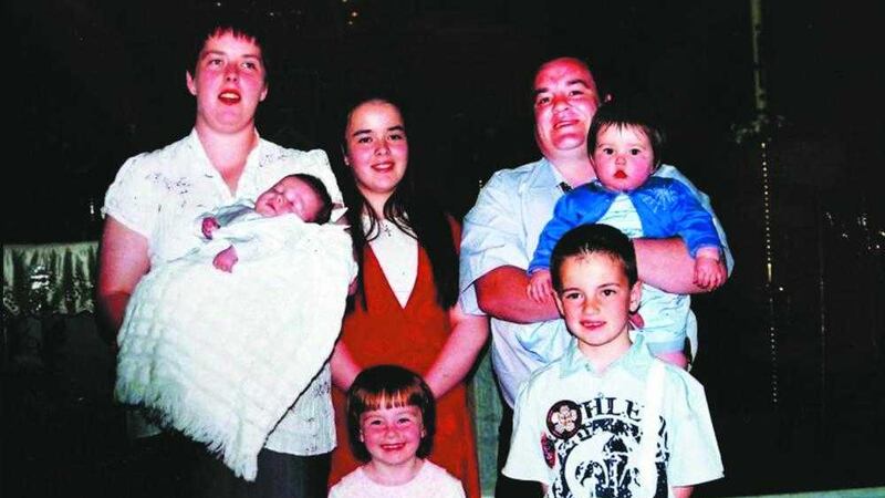 Arthur McElhill and Lorraine McGovern with their children from L-R James, Caroline, Bellina, Sean and Clodagh  