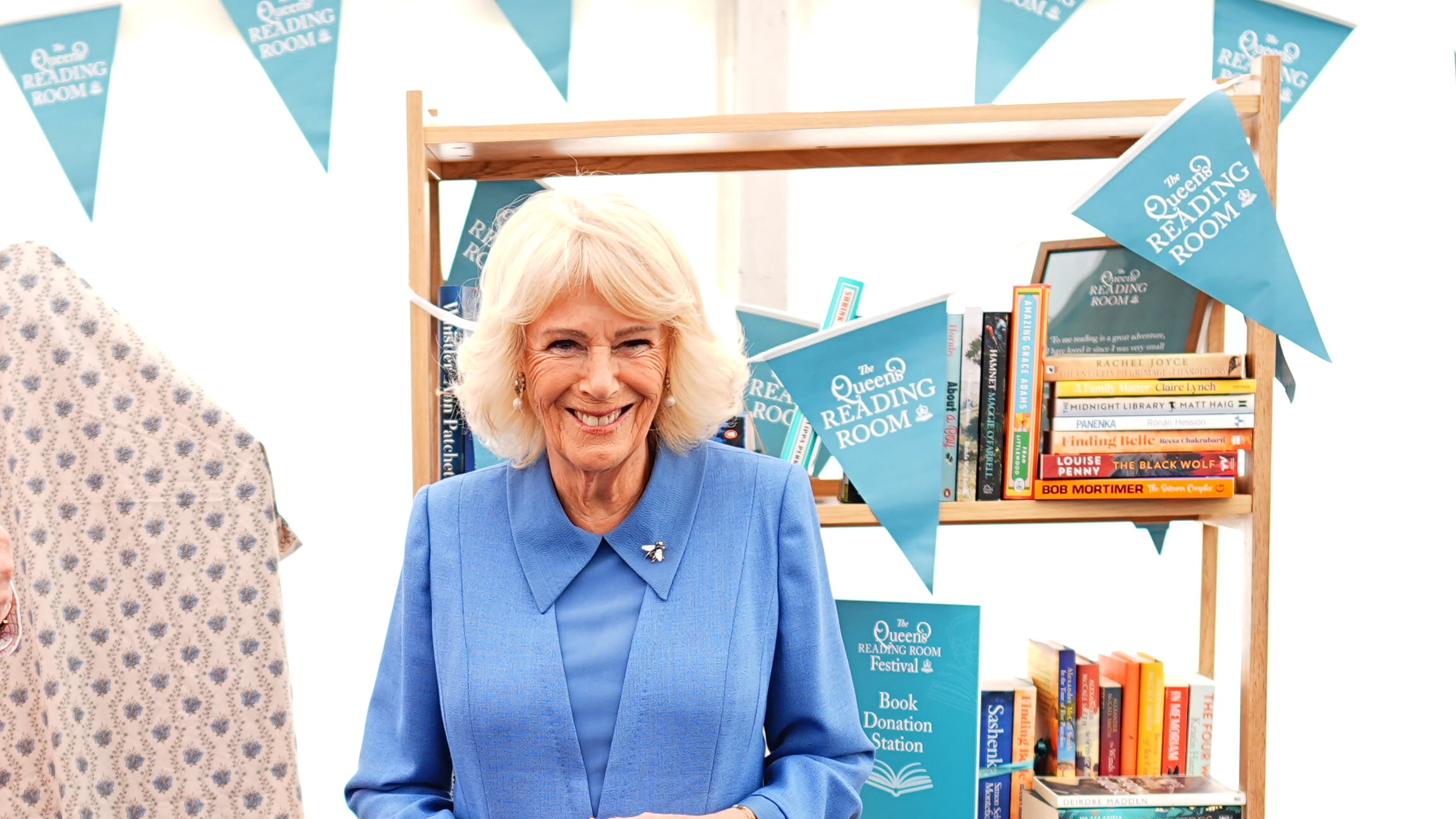 Queen Camilla during The Queen’s Reading Room Festival at Chatsworth House