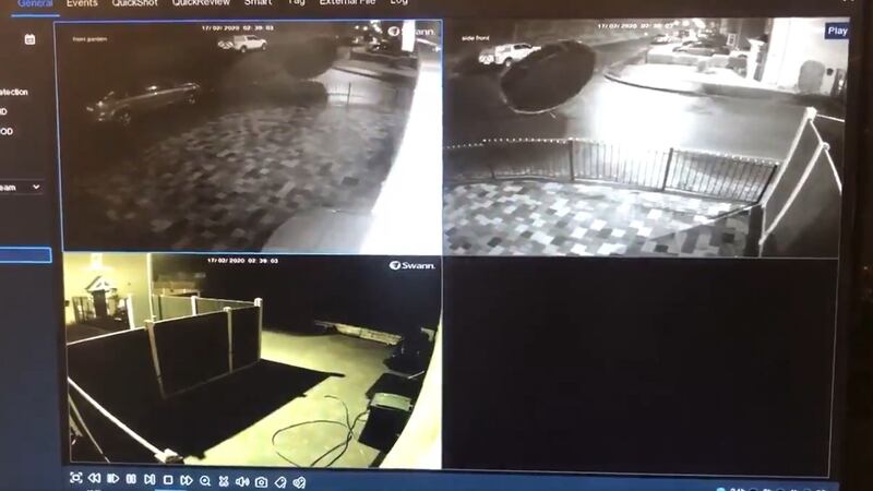 Ben Cartwright posted a video showing a trampoline sneaking round his neighbourhood in the early hours of Monday morning.