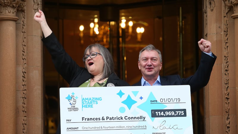 Frances and Patrick Connolly celebrating their huge success. Picture by Mal McCann