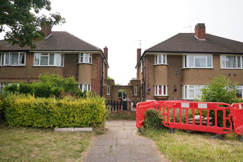 The flat in Bedfont, Hounslow where the family was found dead 