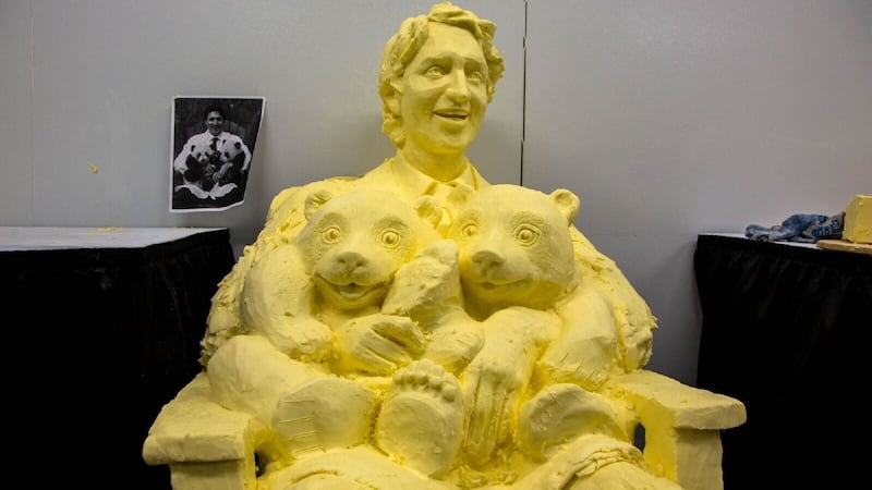Works of art depicting prominent politicians are nothing new – but there can be few as delicious as this rendering of Justin Trudeau.The Canadian PM is being sculpted out of butter for a new exhibition in Toronto – and as if that wasn’t enough to drive the internet crazy, the lactescent leader is holding a …