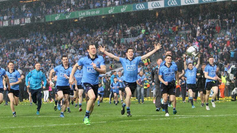 Dublin celebrate their win in last year's All-Ireland SFC final against Kerry at Croke Park<br />Picture by Colm O'Reilly