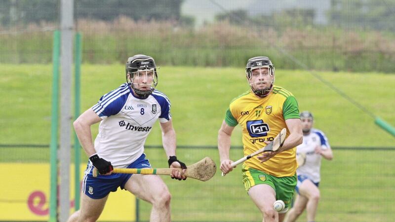 Declan Coulter (right) will lead the line for Setanta in their Ulster Club JHC final against Shane O&#39;Neill&#39;s of Glenarm 