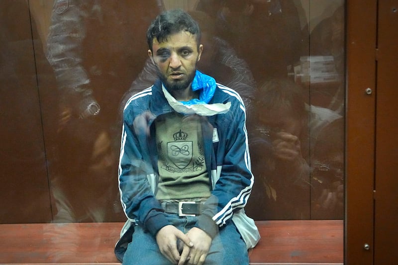 A suspect in the Crocus City Hall shooting (Alexander Zemlianichenko/AP)