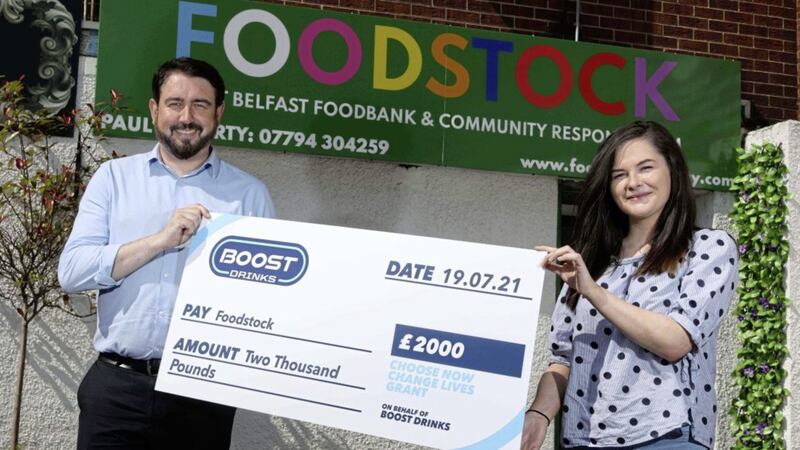 Paul Doherty and Orlagh Craig from Foodstock, which is to receive funding from Choose Now, Change Lives, &pound;10k fund 