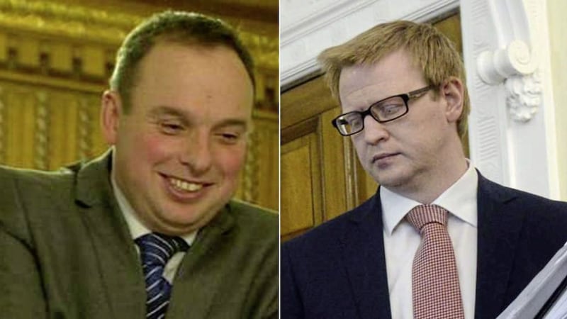The DUP&#39;s Andrew Crawford and John Robinson 