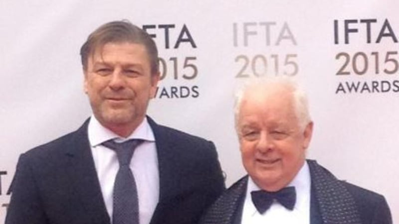 Jim Sheridan and Sean Bean at the IFTA awards 