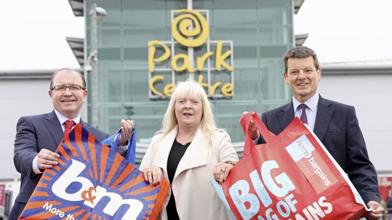 Pictured at the announcement of two new stores for the Park Centre are: Stephen McGeown, Latt Ltd; Park Centre manager, Ruth Lindsay; and CBRE senior director, Colin Mathewson 