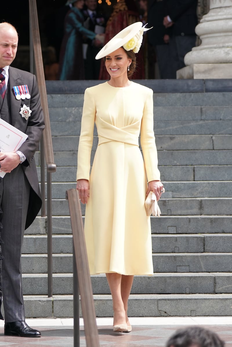 Kate at the National Service of Thanksgiving at St Paul's Cathedral, London, on day two of the Platinum Jubilee celebrations