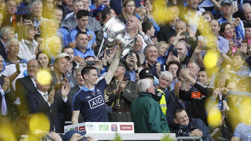Dublin captain Stephen Cluxton deservedly lifts the Sam Maguire - but time-wasting must be cut out Picture: Colm O'Reilly