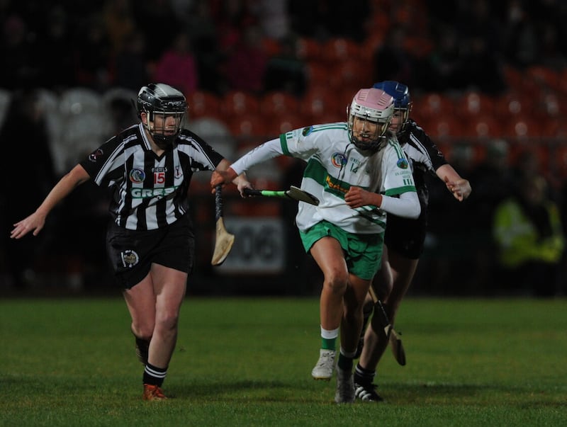 Rachael Merry (right) remains a key player for Granemore, who take on Knockananna in the All-Ireland junior club camogie semi-final 