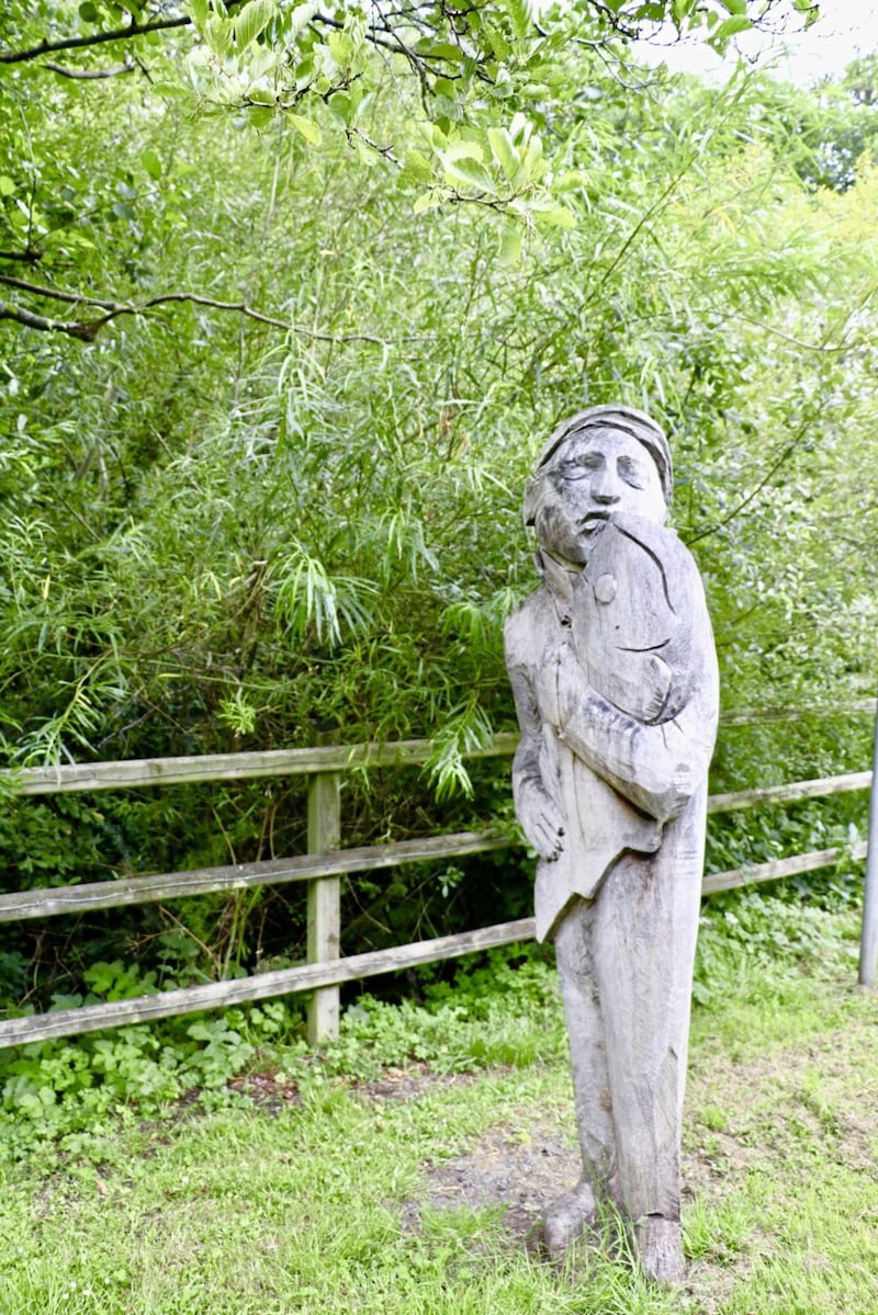 Monkstown Wood, a local nature reserve in Newtownabbey, is set for a facelift this autumn thanks to funding from Biffa Award and Antrim and Newtownabbey Borough Council. Existing treasures waiting to be discovered include four lifelike oak sculptures, created by Owen Crawford. Photo by Gr&aacute;inne Mathews 