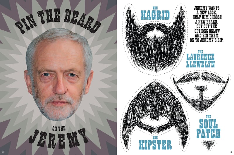A beard game in the unofficial Jeremy Corbyn Annual 2018 (Portico)