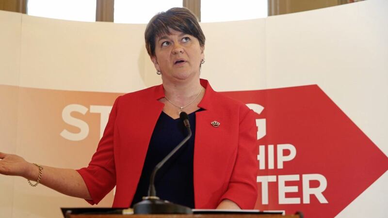 DUP leader Arlene Foster has said the party will &quot;never&quot; agree to an Irish language act. Picture by Mal McCann 