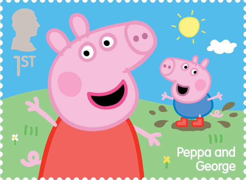 Undated handout image issued by Royal Mail of a stamp featuring Peppa and George