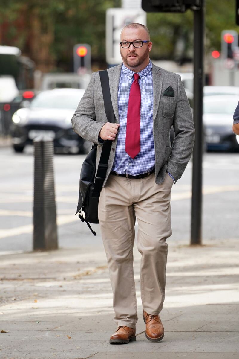 British Transport Police officer Pc Kerry Reynolds, 45, arrives at Westminster Magistrates’ Court 