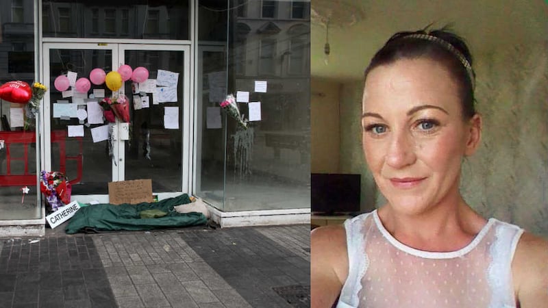 Catherine Kenny was found dead on Saturday morning in a shop doorway in Belfast 