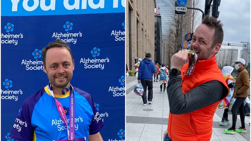PJ Scott is running 1,000 miles to raise money for an Alzheimer’s charity (PJ Scott/PA)