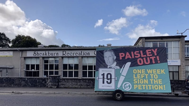 The billboard was unveiled by Sinn F&eacute;in in Ballycastle yesterday 