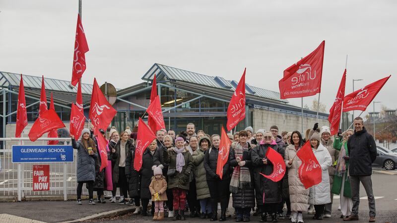Thousands of school support staff to begin strike action across NI