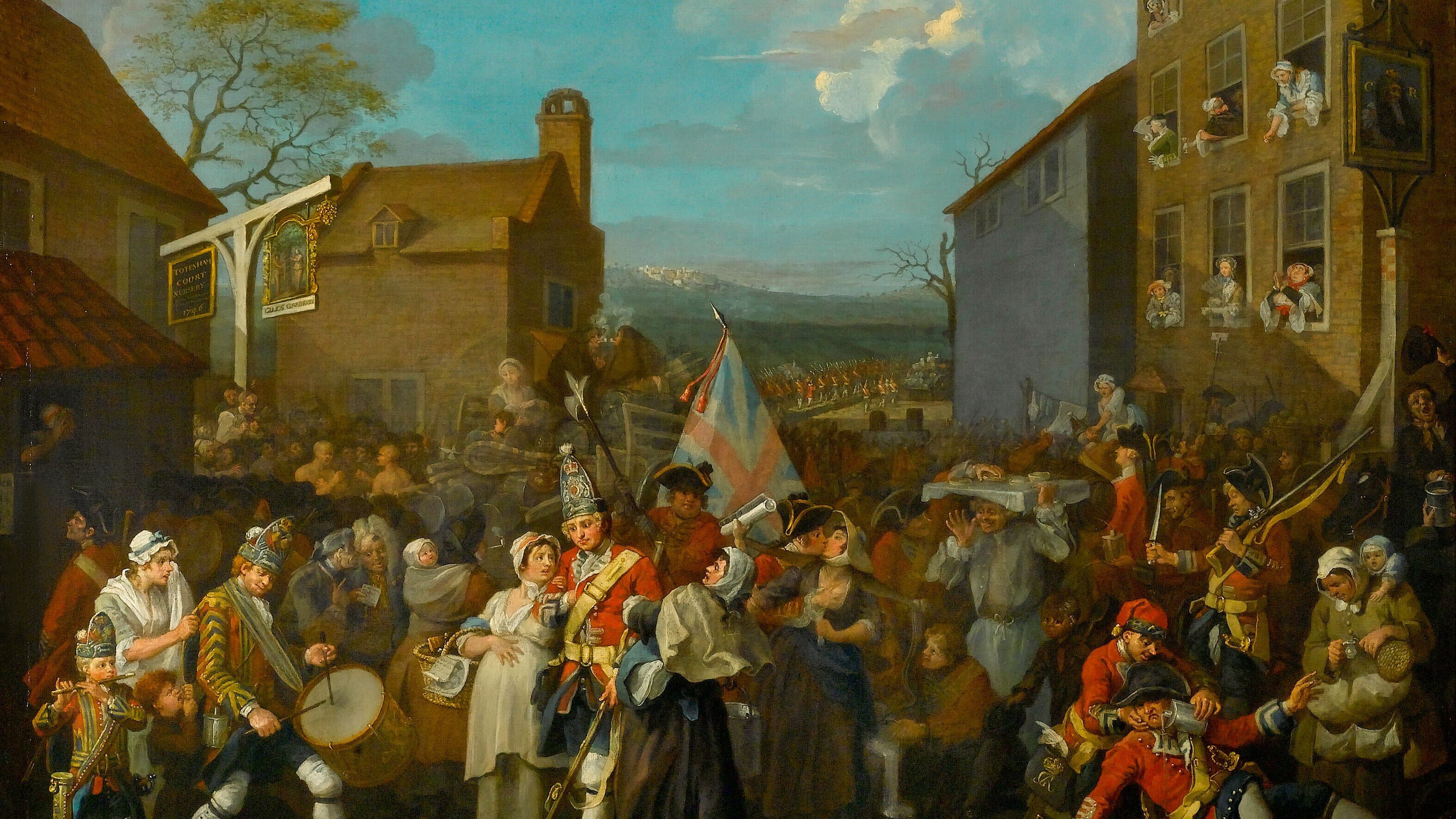 The display focuses on the British artist and his reaction to the 1745 Jacobite Uprising.
