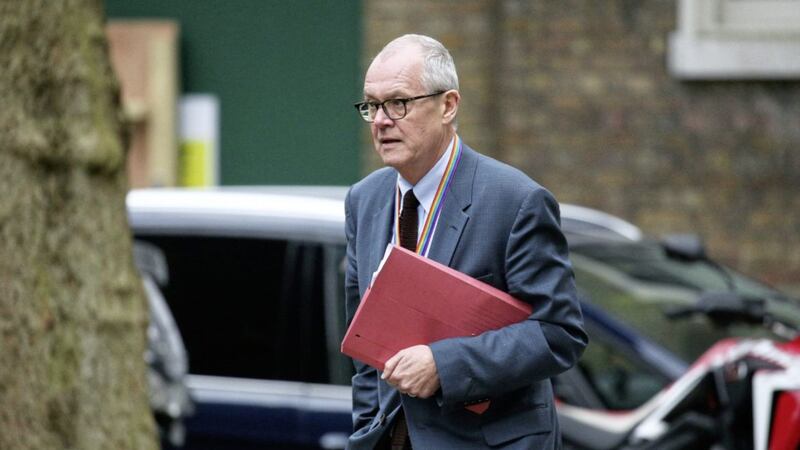 Chief scientific adviser Sir Patrick Vallance in Downing Street last week as the government prepared to publish an emergency coronavirus powers Bill 