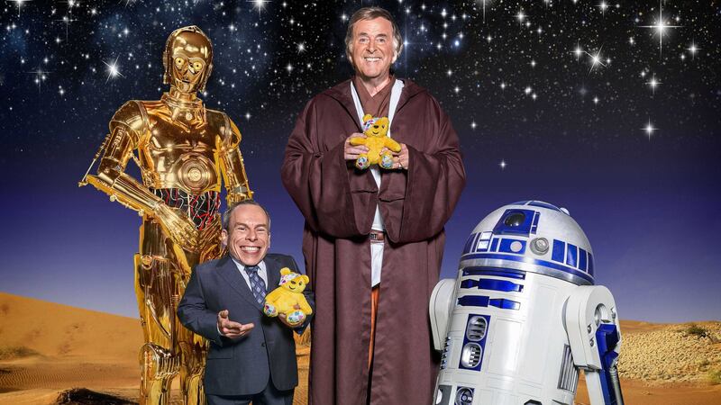 &nbsp; C-3PO, Warwick Davis, Terry Wogan and R2-D2 who were set to star in BBC Children In Need's Star Wars sketch