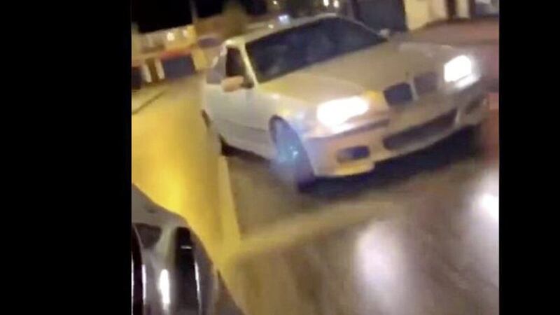 Video footage shows the car being driven at high speed 