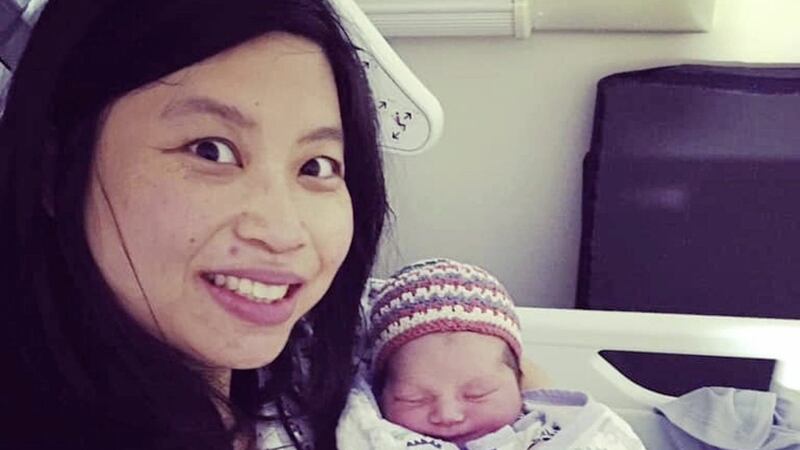 Winnie Li gave birth to baby Timo on December 7 