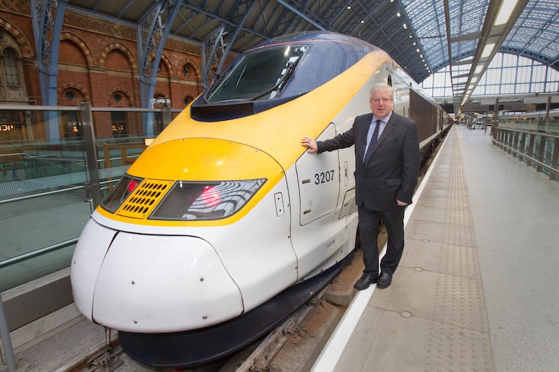 Patrick McLoughlin at St Pancras during his spell as transport secretary
