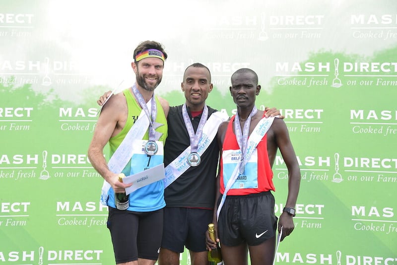 The men's marathon event was won by Mohammed Oumaarir from Morocco followed by Adam Bowden and Bernard Rotich. Picture by Arthur Allison/Pacemaker