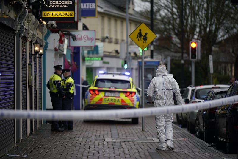 A forensic investigator at the scene in Blanchardstown, Dublin