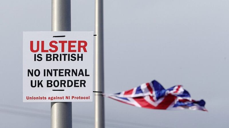 Loyalists are opposed to the protocol which effectively puts a trade border down the Irish Sea. Picture by Mal McCann. 