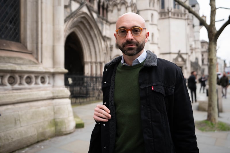 Carlo Palombo outside the Court of Appeal where his and Tom Hayes’ cases are being reviewed
