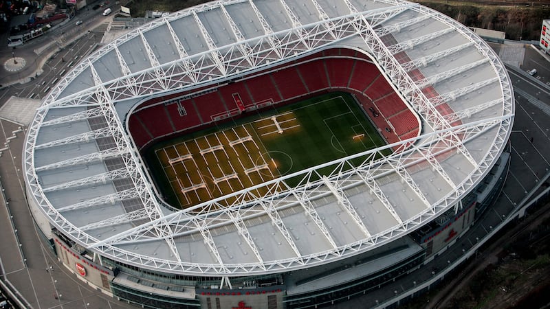 Arsenal’s Emirates Stadium as the Islamic State terror group issued a threat concerning all four of this week’s Champions League ties