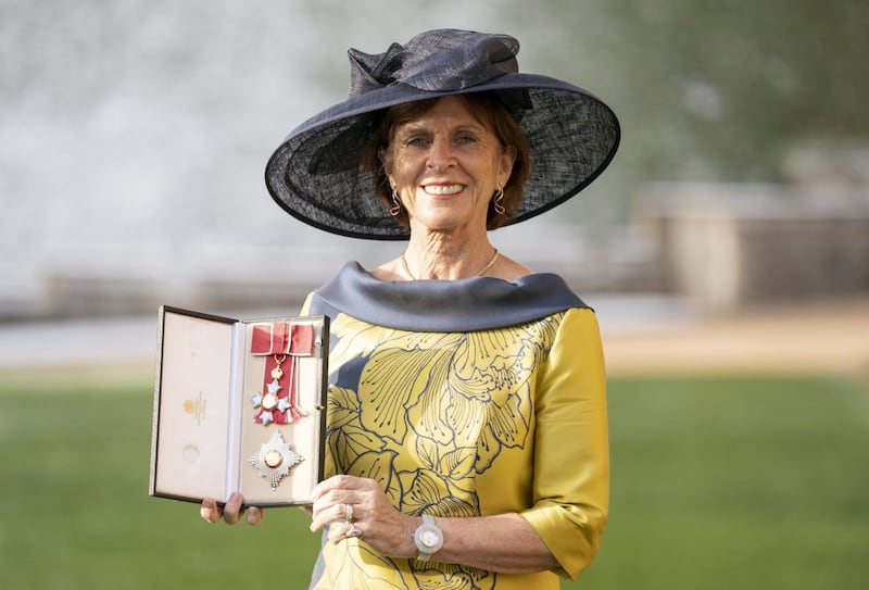 Dame Louise Richardson after the investiture ceremony at Windsor Castle in December