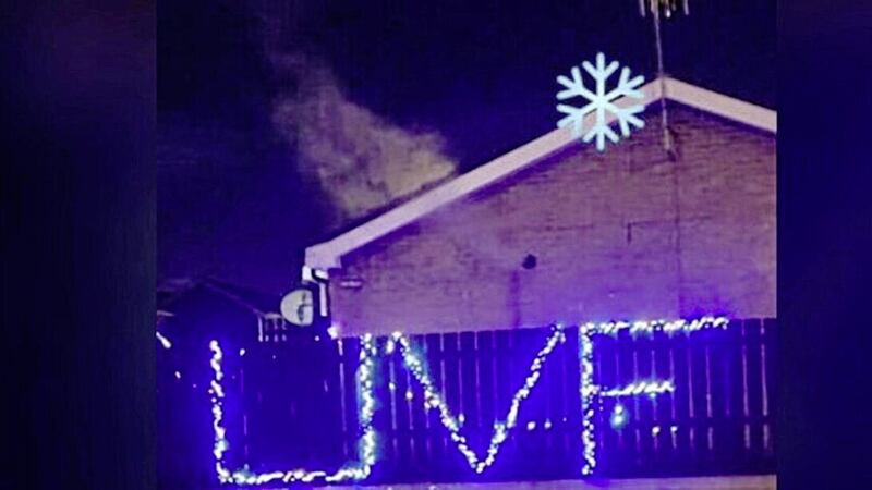 These Christmas lights spelling out UVF have been branded an insult to victims 