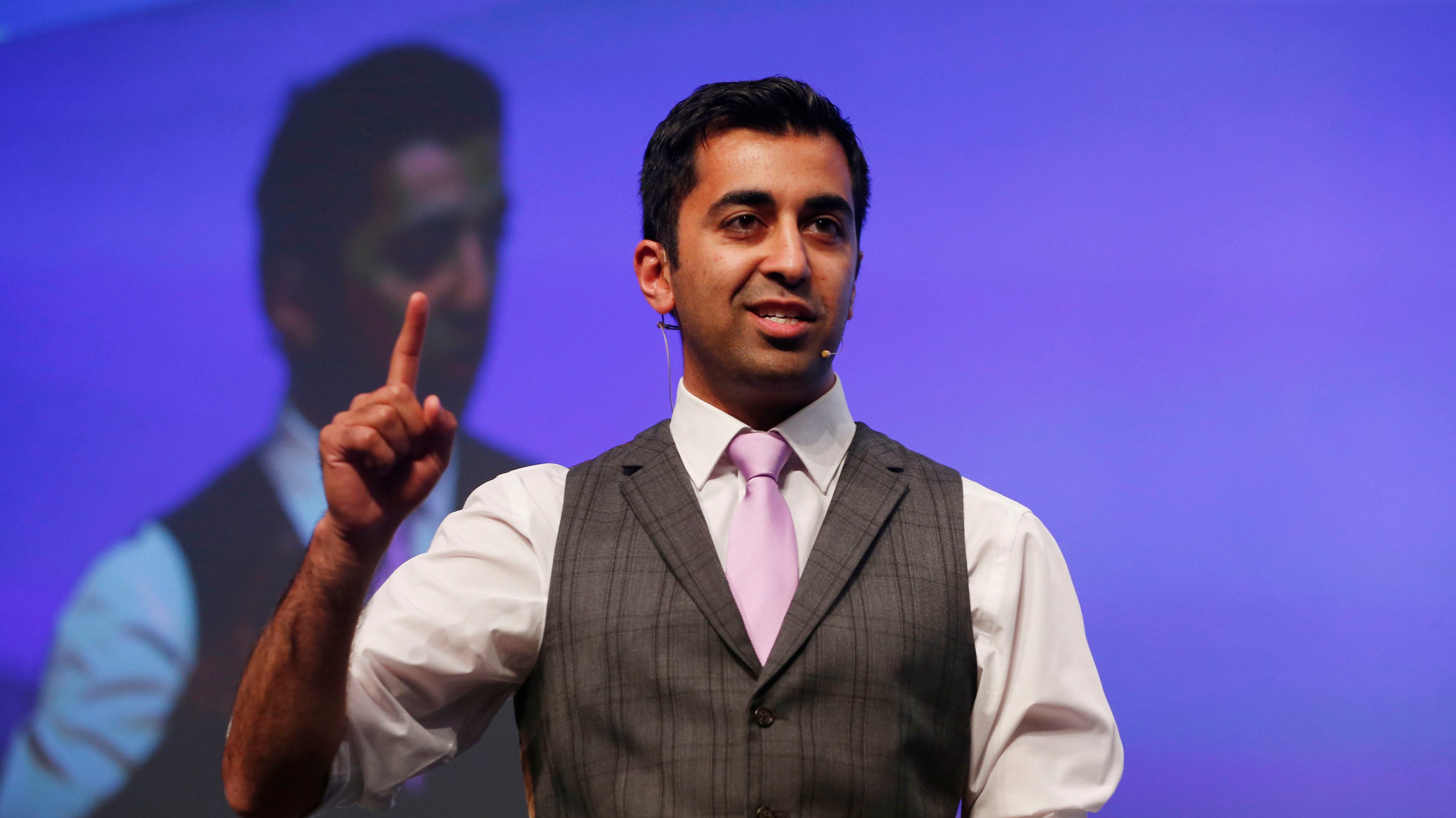 Humza Yousaf during the SNP national conference in 2015