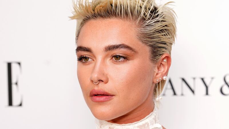 Florence Pugh was promoting Dune: Part Two alongside Timothee Chalamet when she was struck near what appeared to be her right eye. (Ian West/PA)