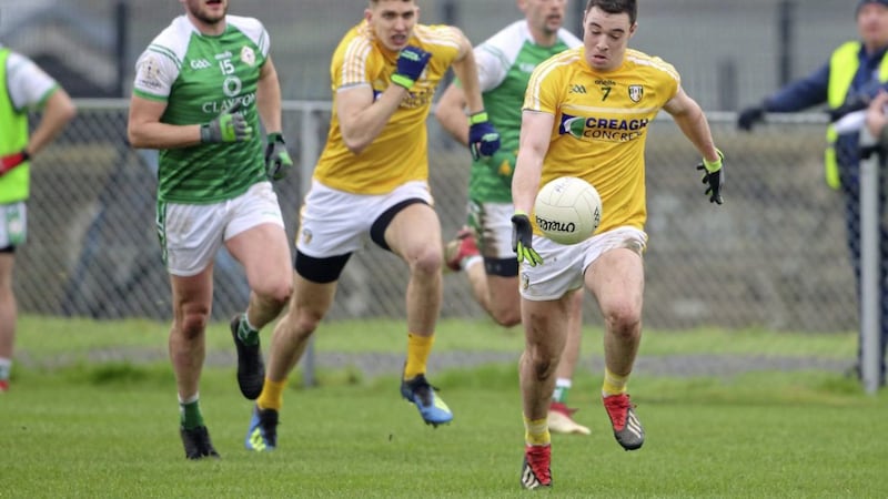 Antrim played this season's Division Four games at Corrigan Park, with the Casement Park redevelopment still in limbo and Kevin Brady believes it's something that is costing the county in terms of progress Picture by&nbsp;Cliff Donaldson