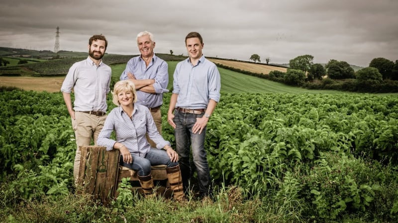 Jack, Tracy, Martin and Lance Hamilton of Comber food producer Mash Direct 