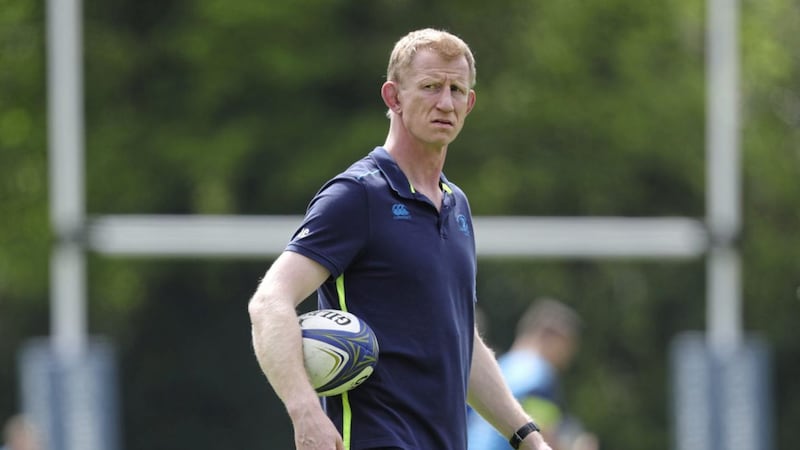 Leinster coach Leo Cullen during the media day ahead of the 2018 Champions Cup Final at University College Dublin. 