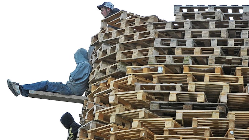 Pallets are used in bonfires across the north, but council guidelines in Antrim say funding should only go to 'family fun events'. Picture by Justin Kernoghan<br />&nbsp;