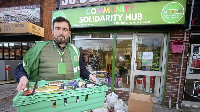 Paul Doherty at Foodstock food bank service, which is based on the Andersonstown Road in west Belfast. Picture by Mal McCann 