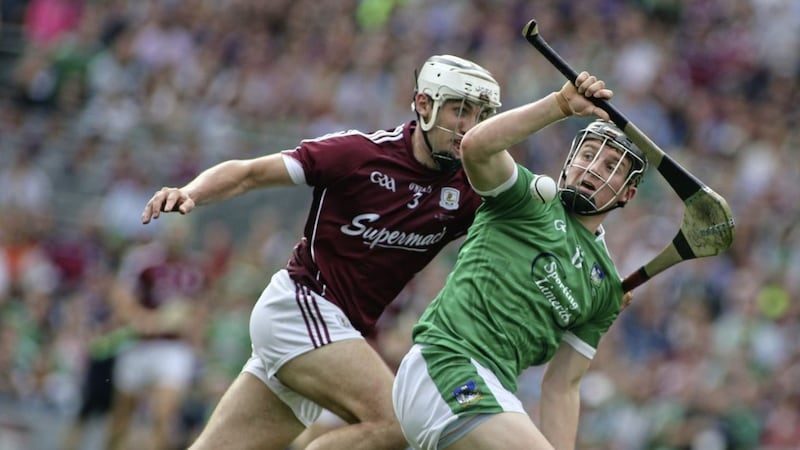 The battle of Aaron Gillane and Daithi Burke will go a huge way towards deciding tomorrow&#39;s semi-final clash between Limerick and Galway. Picture by Hugh Russell 